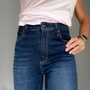 Abercrombie & Fitch Super Skinny Womens Jeans size 2 High Rise Dark Blue preppy